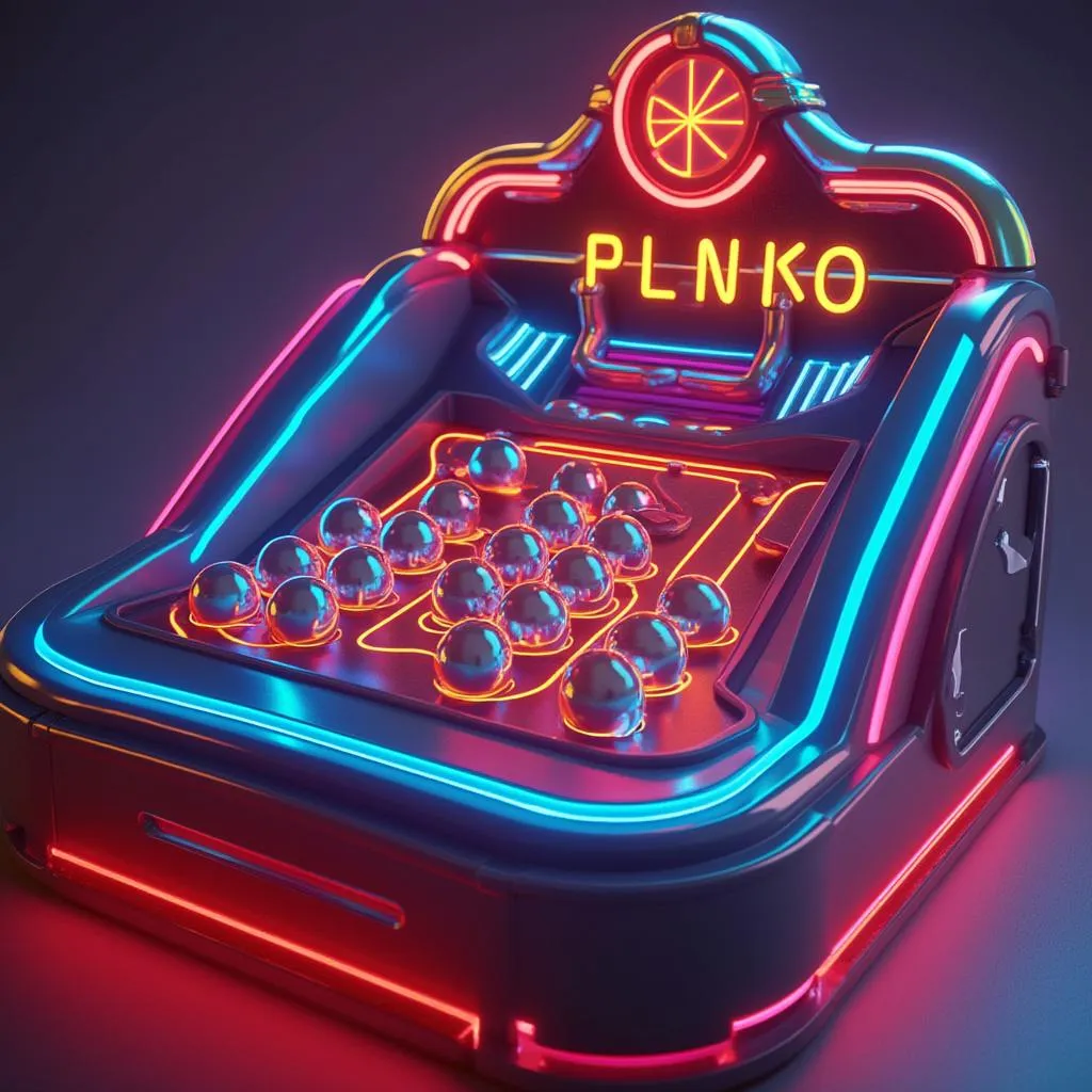 Maquette 3D d'une grille Plinko numérique
