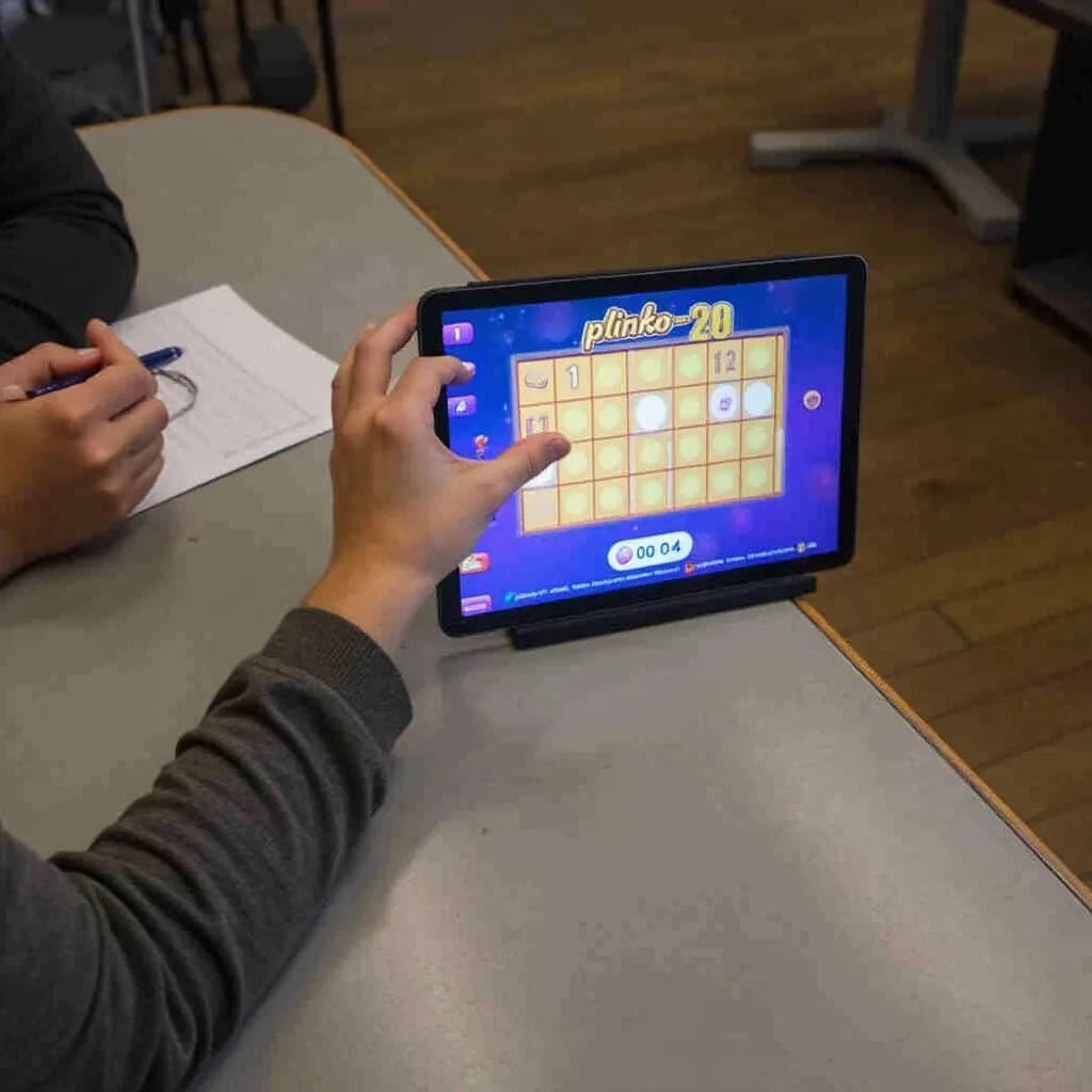 Test utilisateur d'interface Plinko